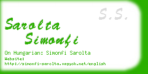 sarolta simonfi business card